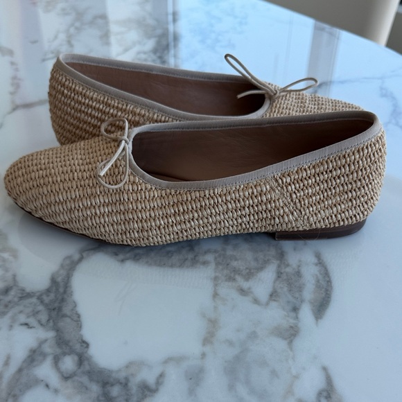 Mansur Gavriel Beige Woven Loafers - Picture 3 of 6